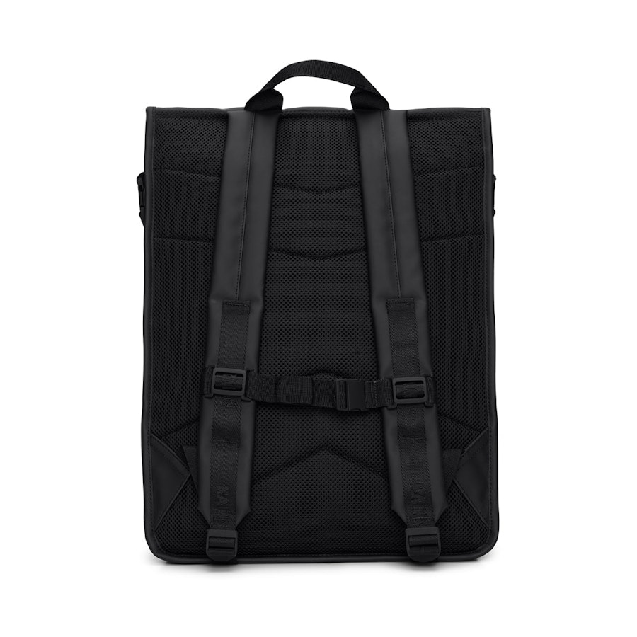 Rains Trail Rolltop Backpack Black Black