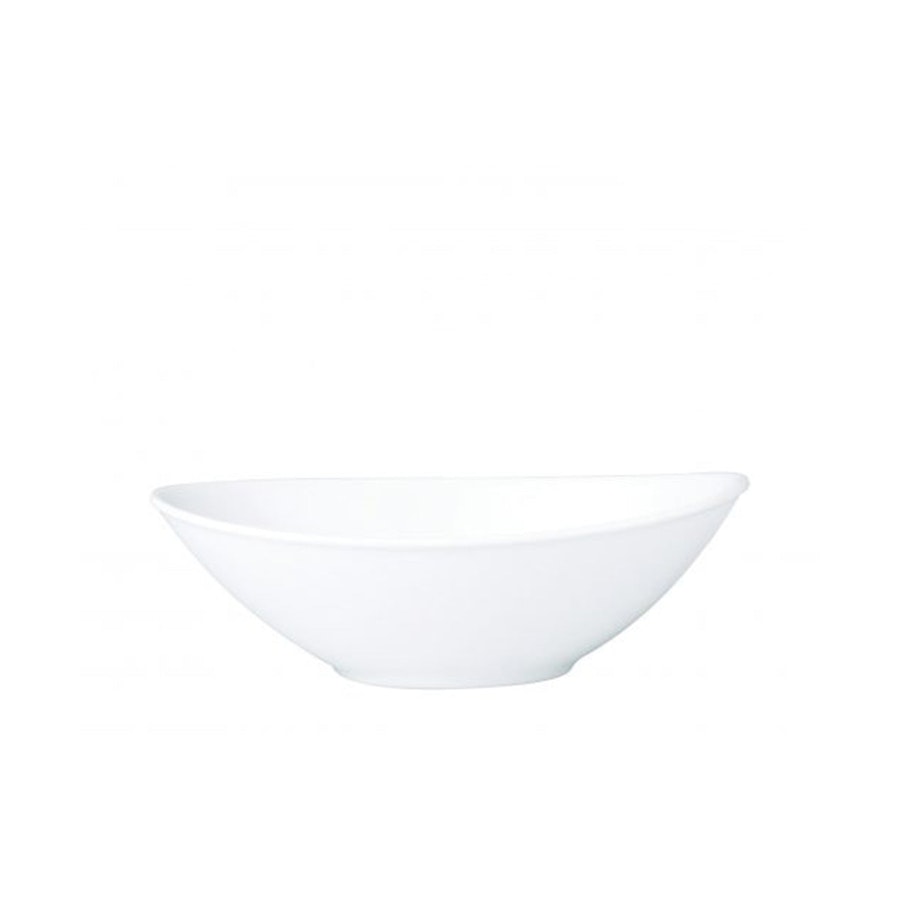 Royal Porcelain Chelsea 20cm Oval Bowl (Set of 6) White White