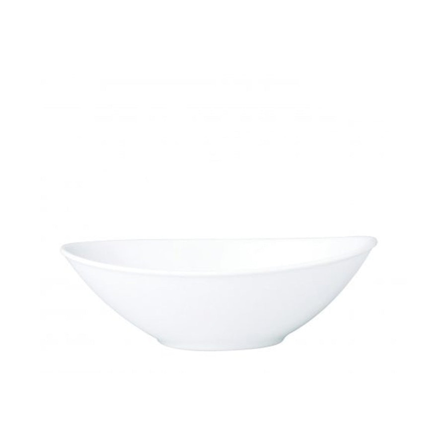Royal Porcelain Chelsea 25cm Oval Bowl (Set of 6) White White