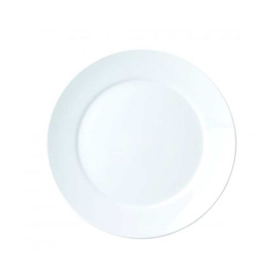 Royal Porcelain Chelsea 23.5cm Round Rim Plate (Set of 12) White White