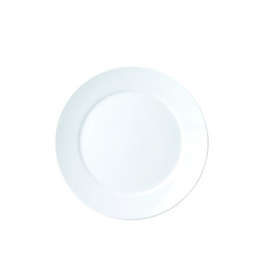 Royal Porcelain Chelsea 16cm Round Wide Rim Plate (Set of 12 White White