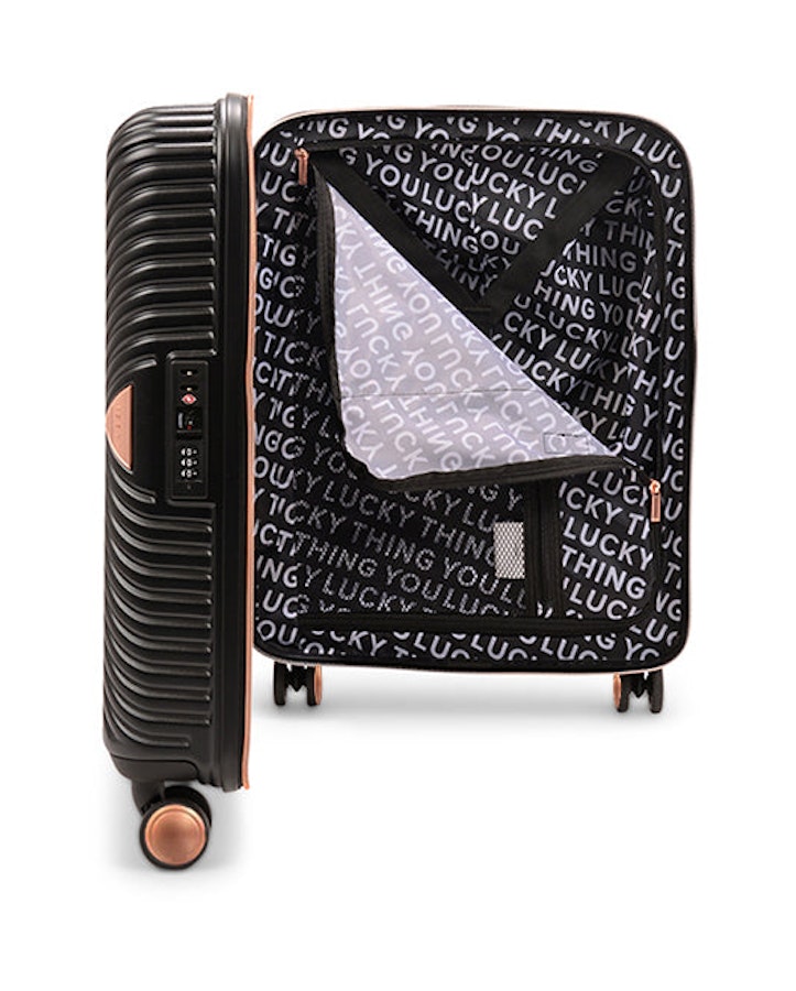 Saben Going Places 55cm Carry-On Hardside Suitcase Black Black