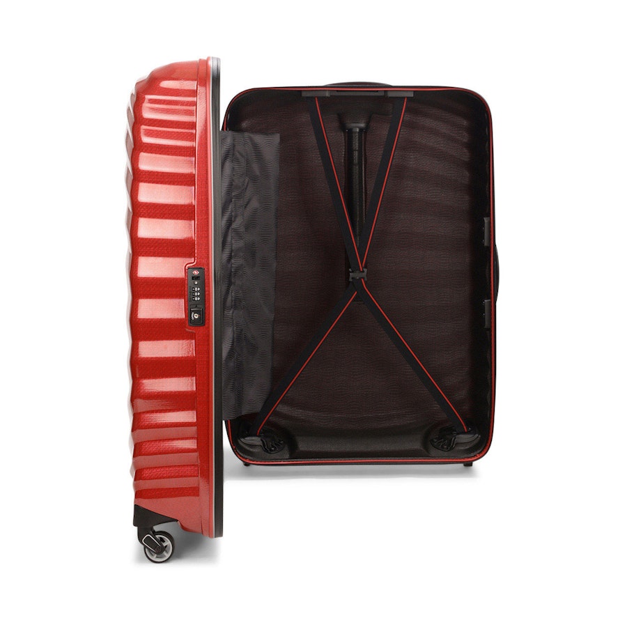 Samsonite Lite-Shock Sport 81cm CURV Checked Suitcase Red Red