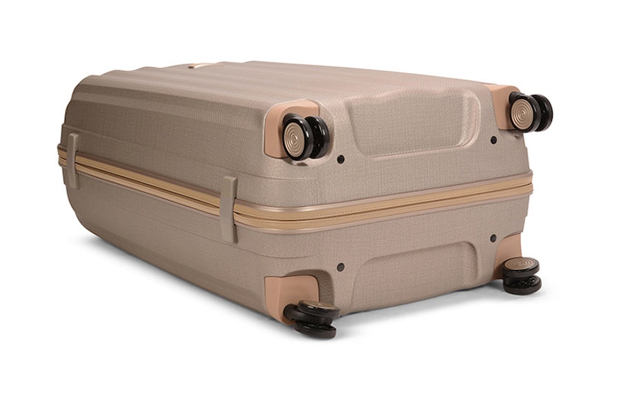 Samsonite Lite-Cube Prime 82cm CURV Checked Suitcase Matte Ivory Gold Matte Ivory Gold