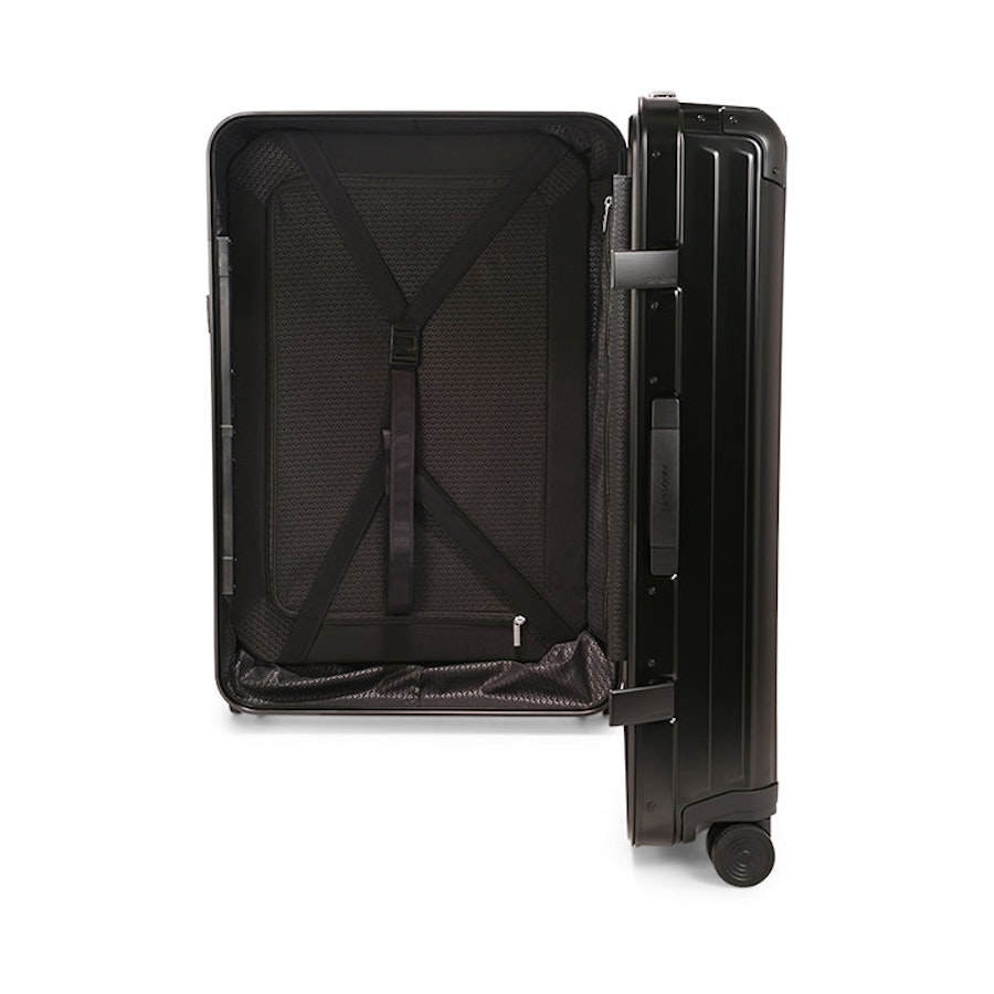 Samsonite Lite-Box ALU 55cm & 76cm Hardside Luggage Set Black Black