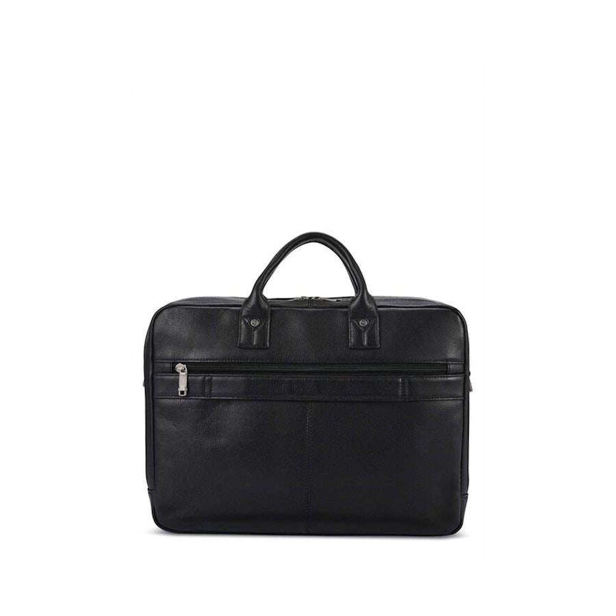 Samsonite Classic Leather Toploader Briefcase Black Black