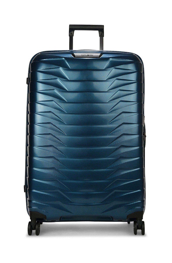 Samsonite Proxis 75cm Hardside Checked Suitcase Petrol Blue Petrol Blue