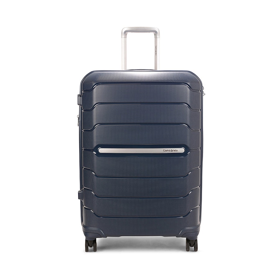 Samsonite Oc2lite 68cm Hardside Checked Suitcase Navy Navy