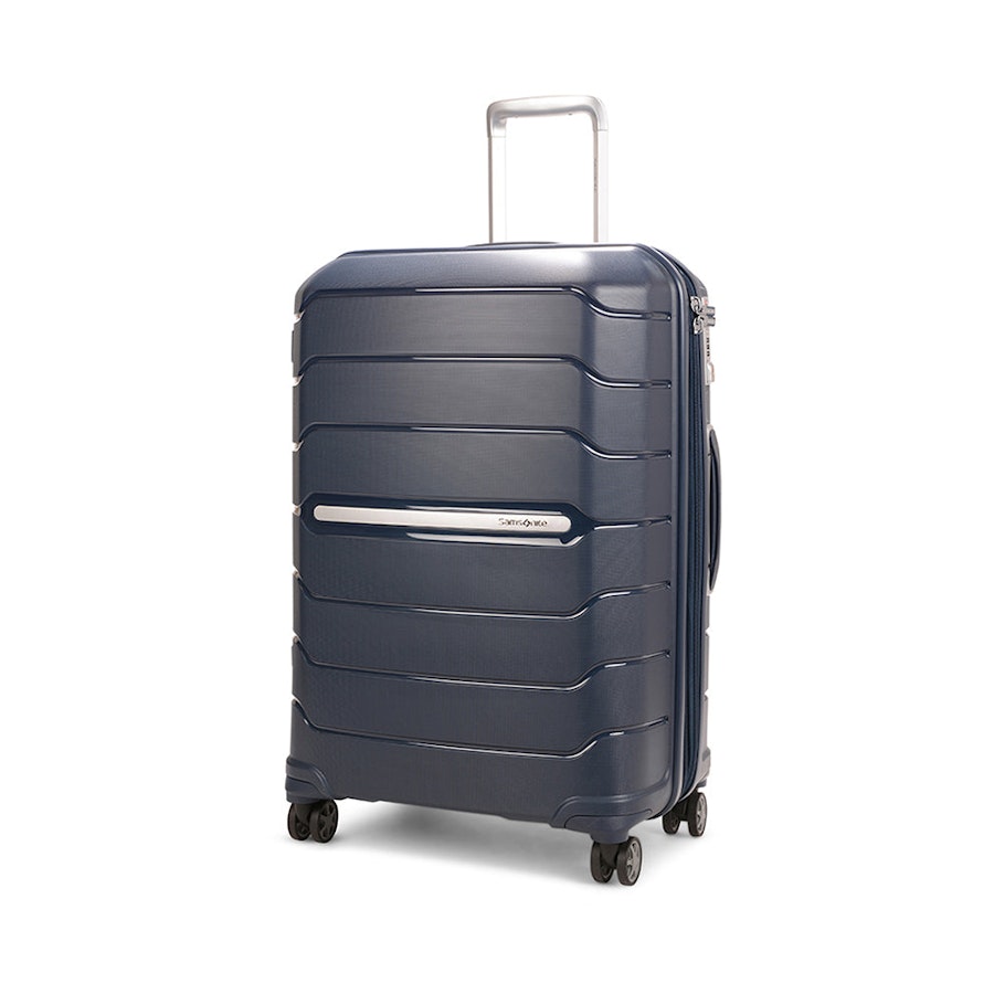 Samsonite Oc2lite 68cm Hardside Checked Suitcase Navy Navy