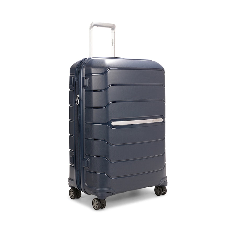 Samsonite Oc2lite 68cm Hardside Checked Suitcase Navy Navy