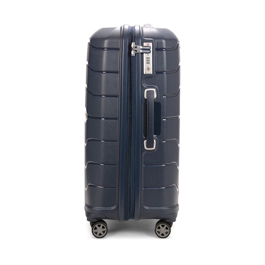 Samsonite Oc2lite 68cm Hardside Checked Suitcase Navy Navy