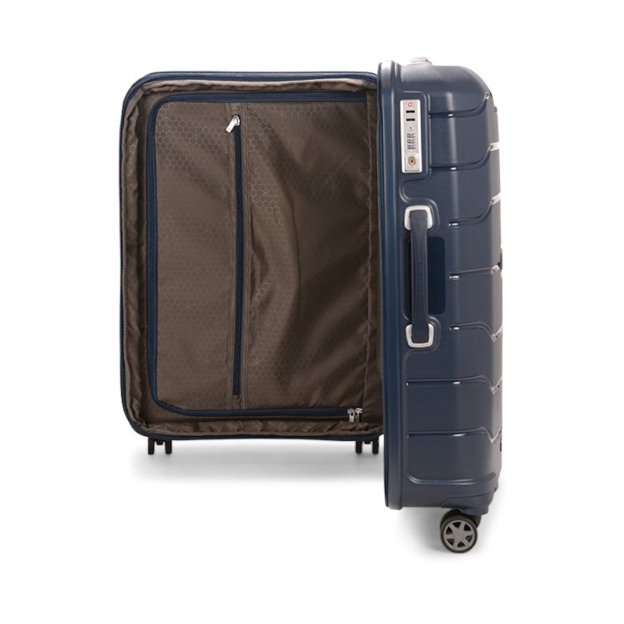 Samsonite Oc2lite 68cm Hardside Checked Suitcase Navy Navy