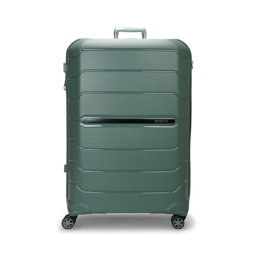 Samsonite Oc2lite 81cm Hardside Checked Suitcase Slate Green Slate Green