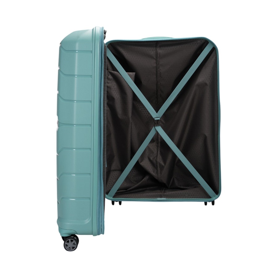 Samsonite Oc2lite 81cm Hardside Checked Suitcase Aqua Aqua