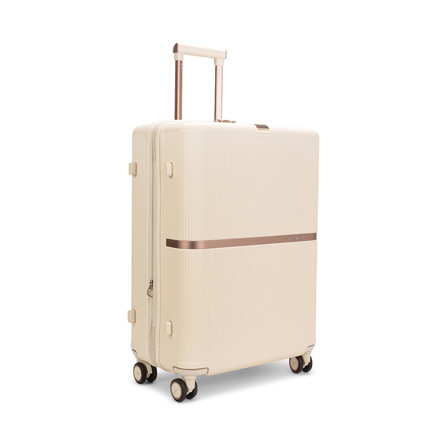 Samsonite Minter 69cm Hardside Checked Suitcase Ivory Ivory