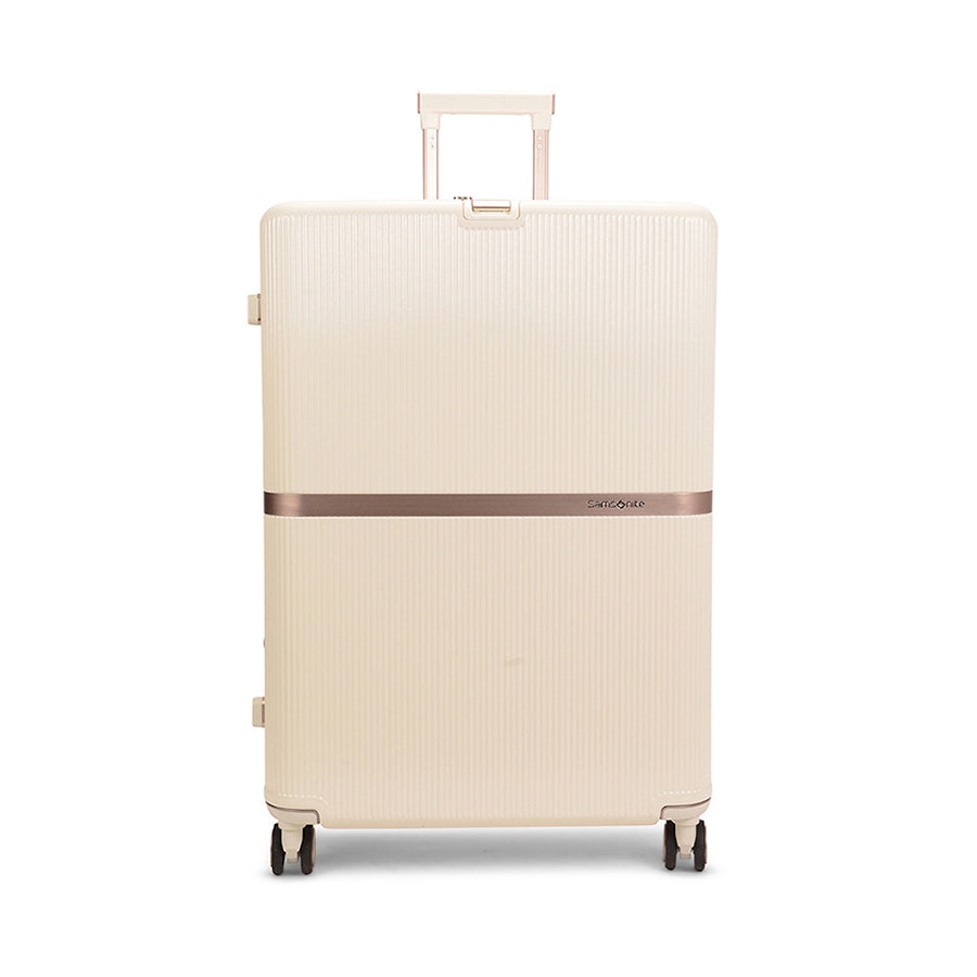 Samsonite Minter 75cm Hardside Checked Suitcase Ivory Ivory