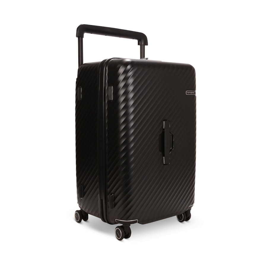 Samsonite Stem Trunk 70cm Hardside Checked Suitcase Black Black