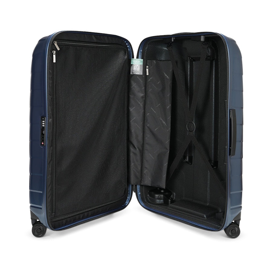 Samsonite Attrix 55cm & 75cm Hardside Luggage Set Steel Blue Steel Blue