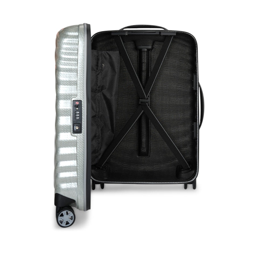 Samsonite Lite-Shock Sport 55cm CURV Carry-On Suitcase Silver Silver