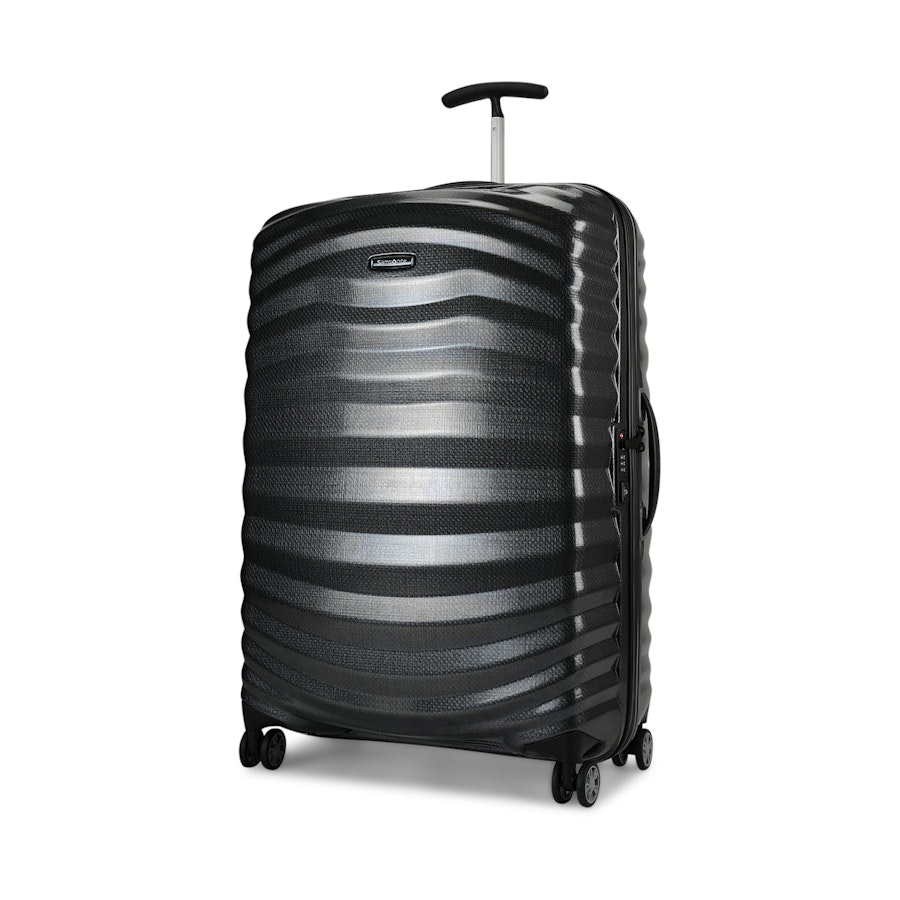 Samsonite Lite-Shock Sport 75cm CURV Checked Suitcase Black Black