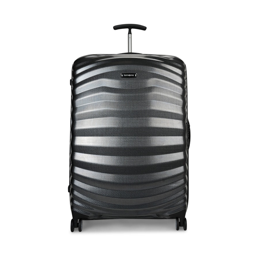 Samsonite Lite-Shock Sport 75cm CURV Checked Suitcase Black Black