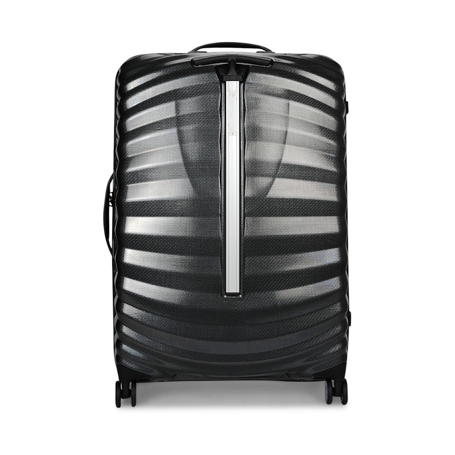 Samsonite Lite-Shock Sport 75cm CURV Checked Suitcase Black Black