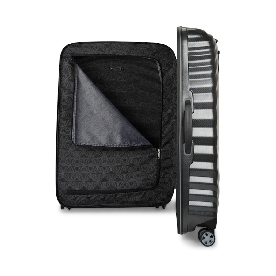 Samsonite Lite-Shock Sport 75cm CURV Checked Suitcase Black Black