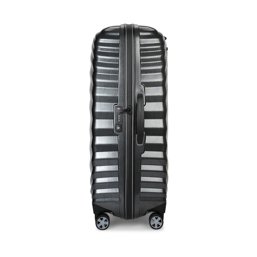 Samsonite Lite-Shock Sport 75cm CURV Checked Suitcase Black Black