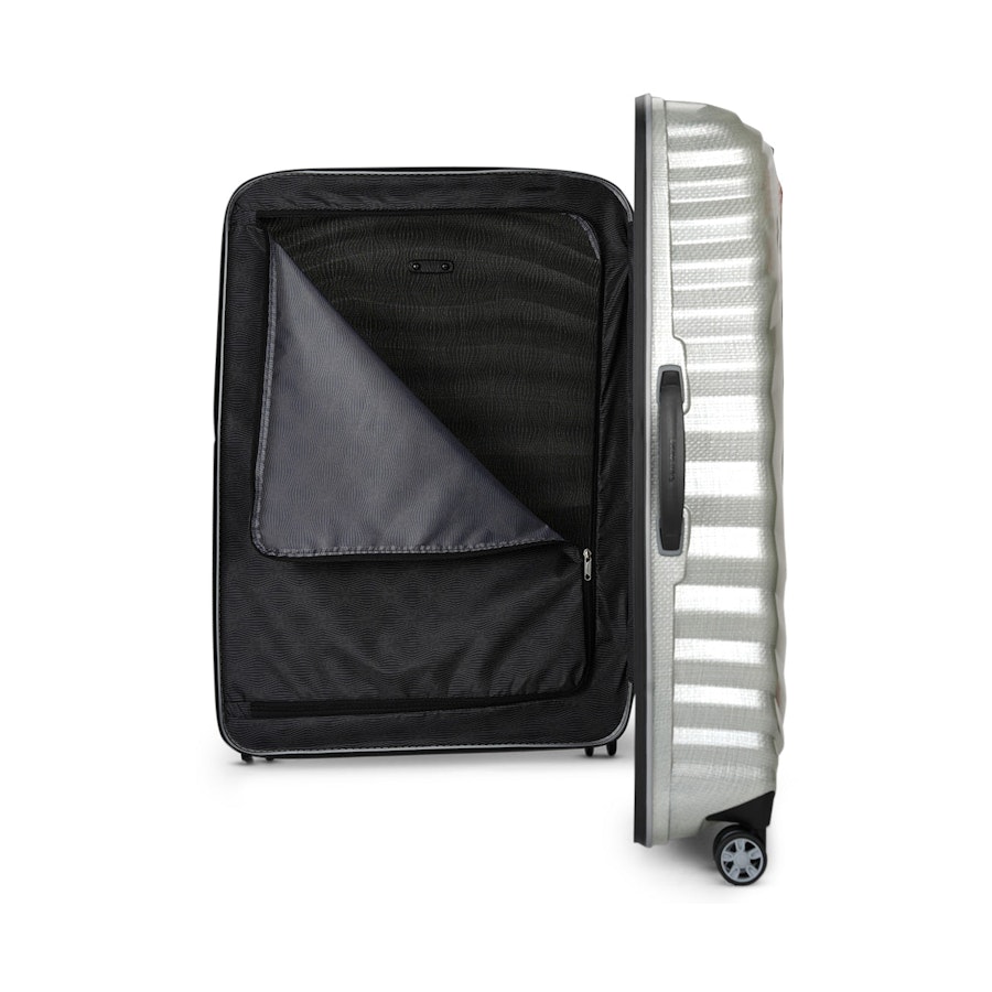 Samsonite Lite-Shock Sport 81cm CURV Checked Suitcase Silver Silver