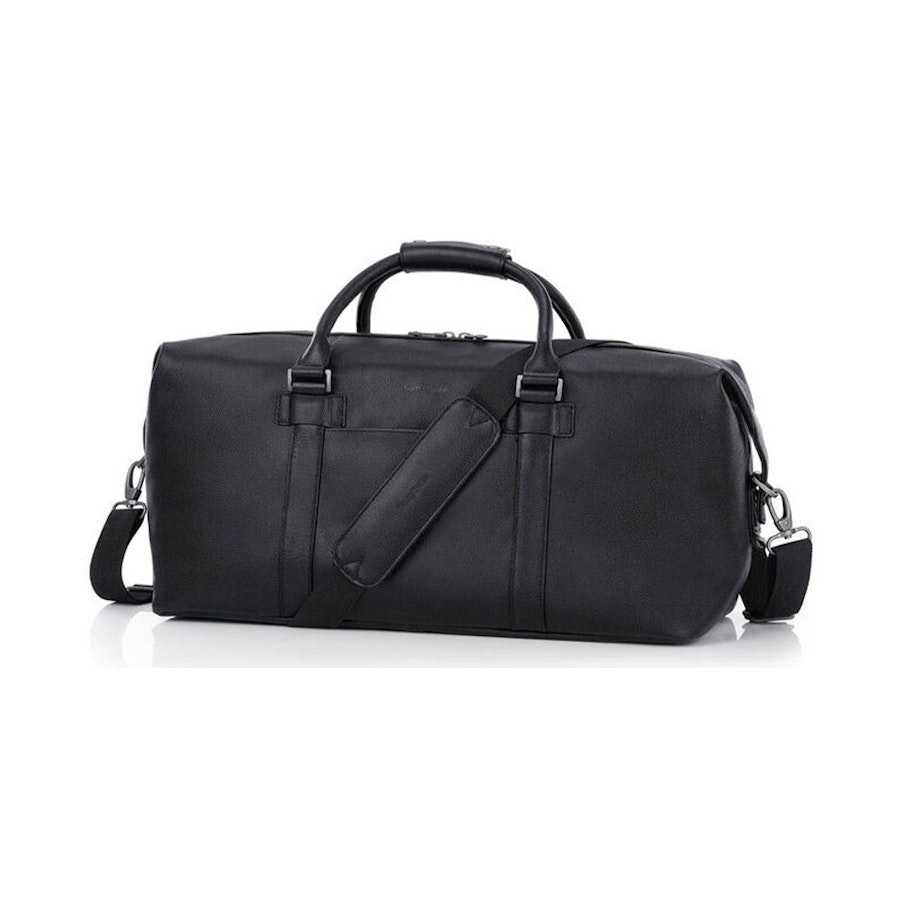Samsonite Classic Leather Duffle Black Black