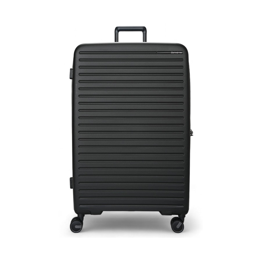 Samsonite Restackd 81cm Hardside Checked Suitcase Black Black