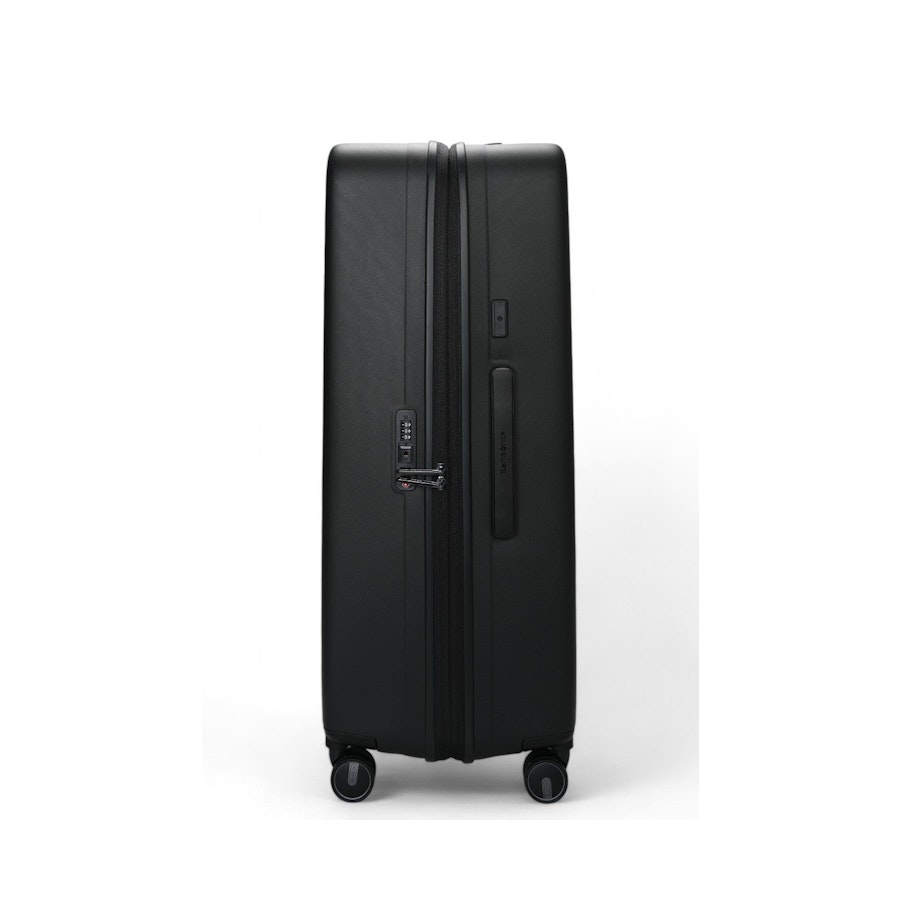 Samsonite Restackd 81cm Hardside Checked Suitcase Black Black