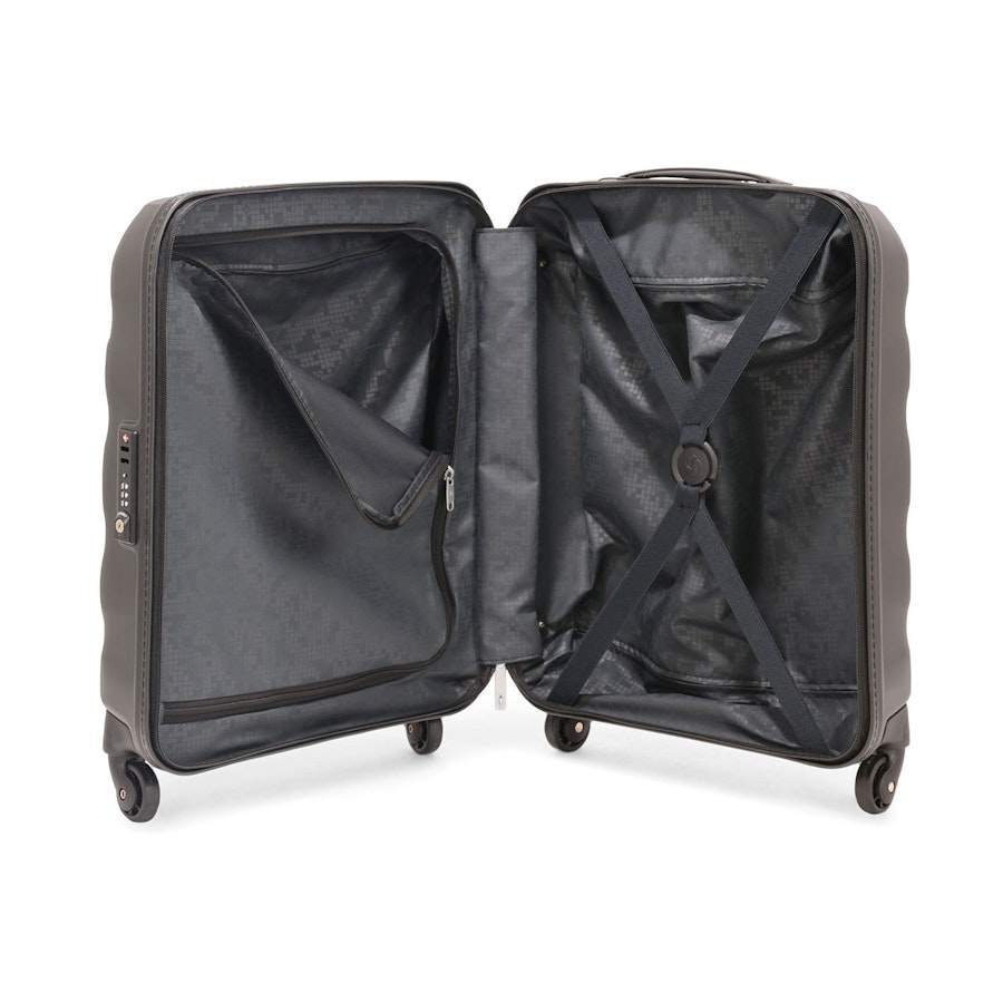 Samsonite Engenero Diamond 55cm Hardside Carry-On Spinner Suitcase Black Black