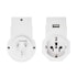 Samsonite USA & Europe to NZ & AUS Power Adapter with USB White