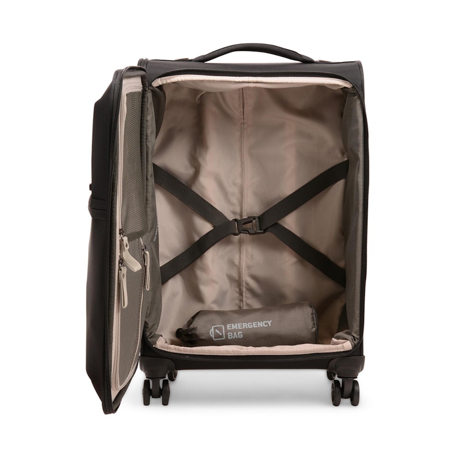 Samsonite 72 HOURS DLX 55cm Softside Spinner Suitcase Black Black