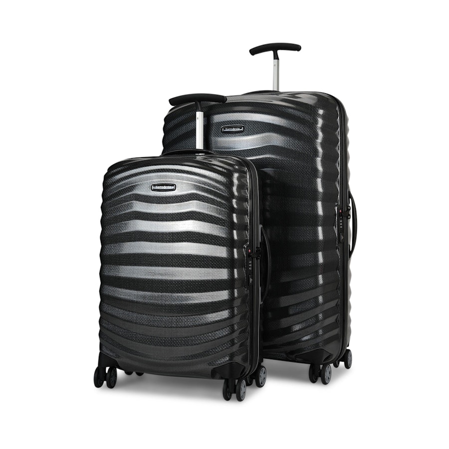 Samsonite Lite-Shock Sport 55cm & 75cm CURV Luggage Set Black Black