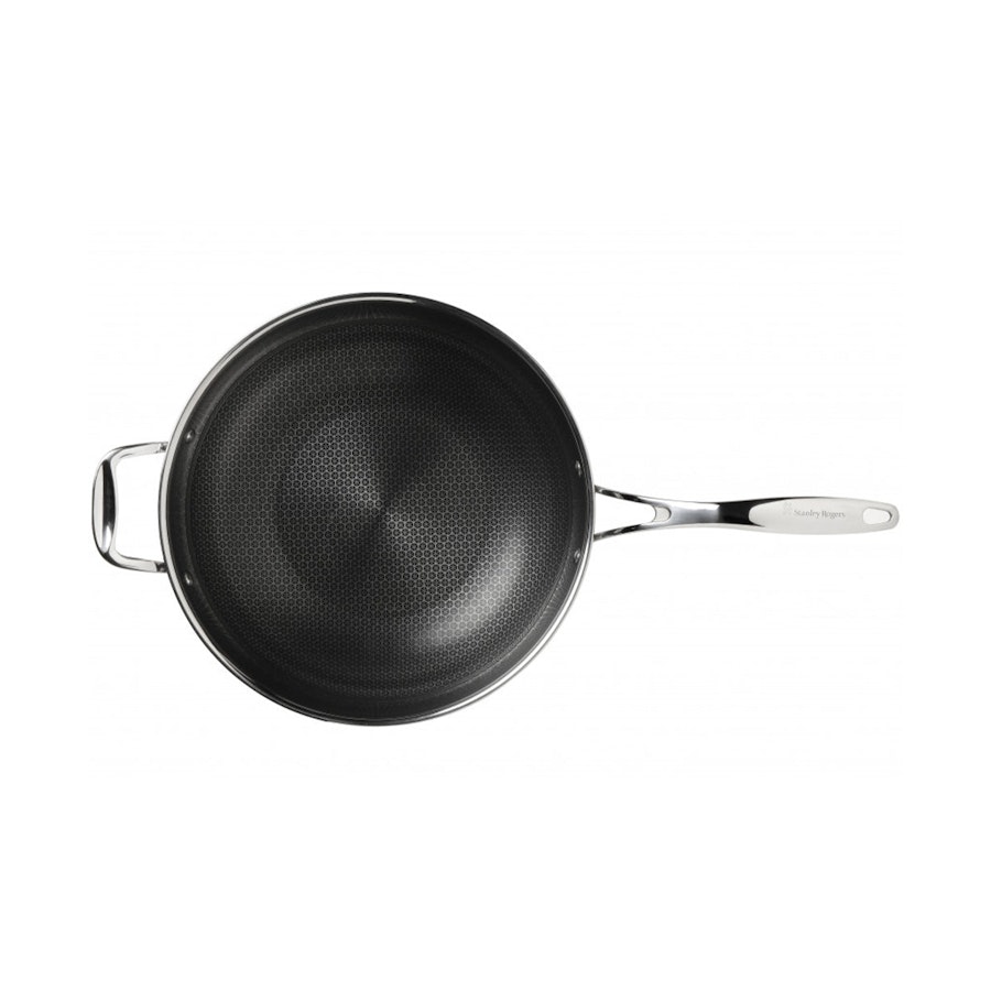 Stanley Rogers Matrix 32cm Non-Stick Wok Stainless Steel Stainless Steel