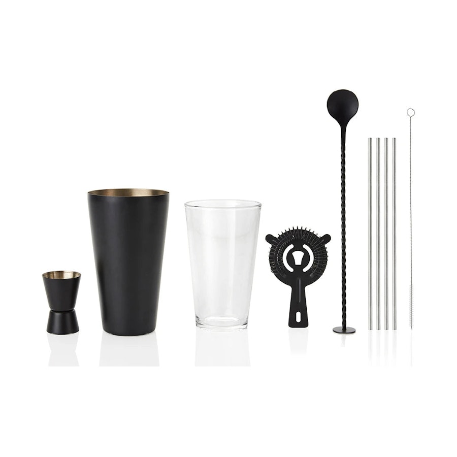 Stanley Rogers 10 Pce Stainless Steel Cocktail Set Black Black