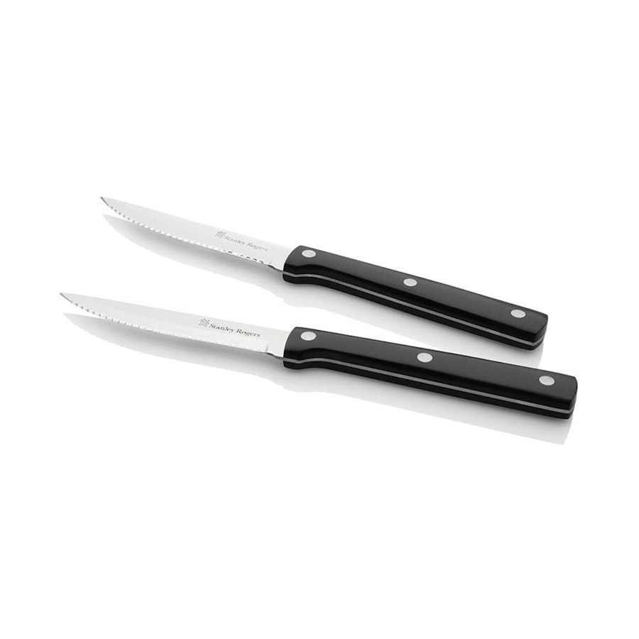 Stanley Rogers Bistro Steak Knives 6 Piece Set Black Black