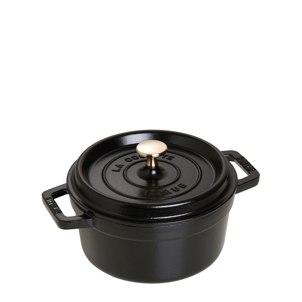 Staub 20cm (2.2L) Round Cocotte Black | Laine Home