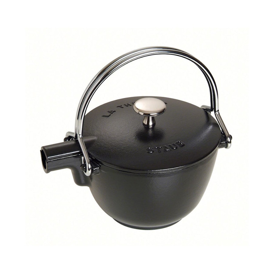 Staub 1.15L Round Teapot/Kettle Black Black