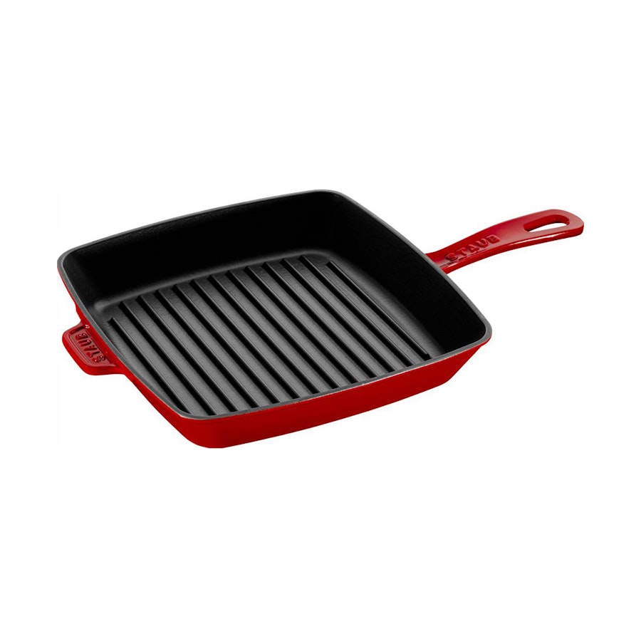 Staub 26cm American Square Grill Pan Cherry Red Cherry Red