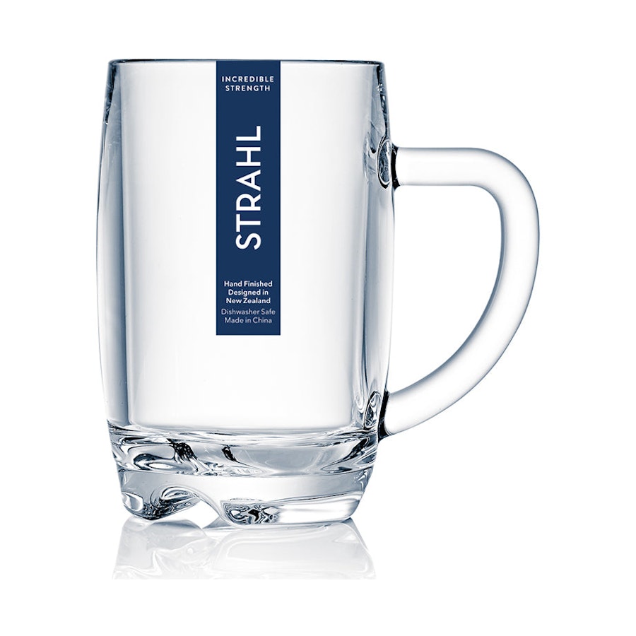 Strahl Vivaldi 443ml Plastic Beer Mug Set of 4 Clear Clear