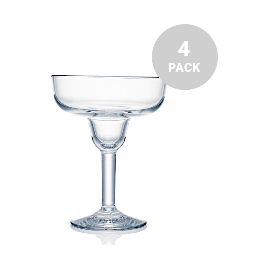 Strahl Design+ 473ml Plastic Margarita Glass Set of 4 Clear Clear