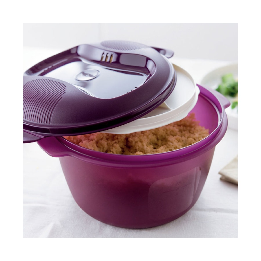 Tupperware Microwave Rice Cooker Large Purple Purple