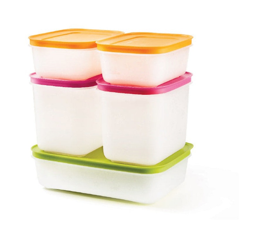 Tupperware Freezer Keeper Starter (Set of 5) Multi Coloured Multi Coloured