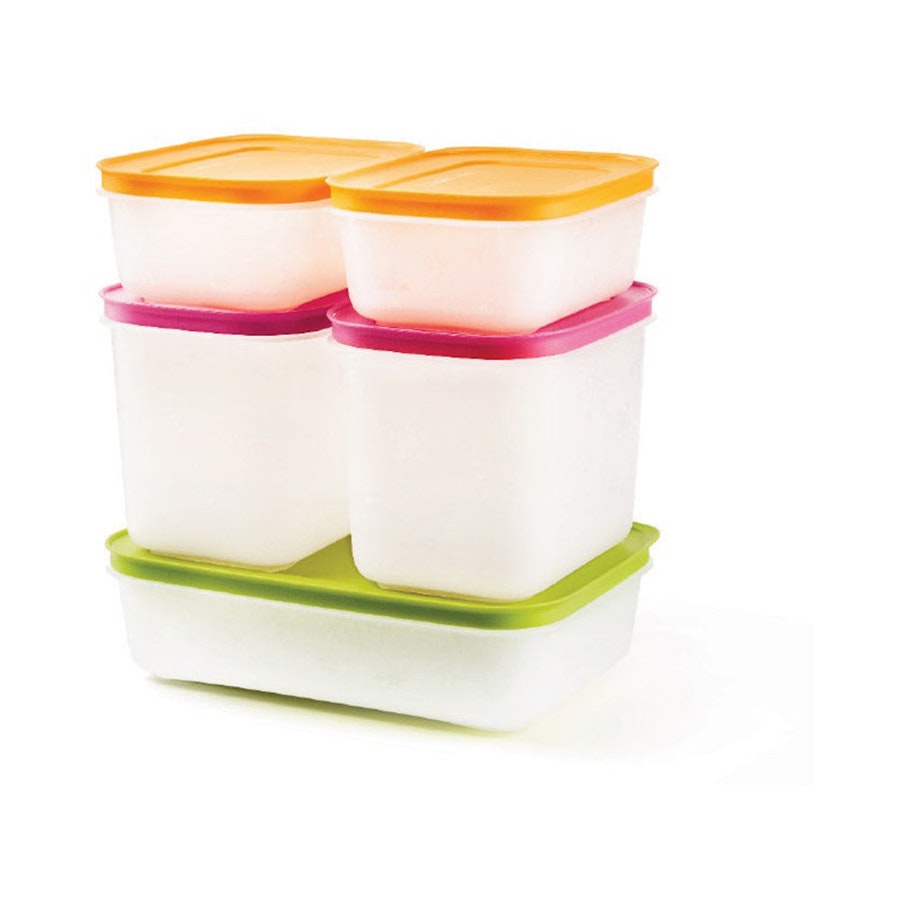 Tupperware Freezer Keeper Starter (Set of 5) Multi Coloured Multi Coloured