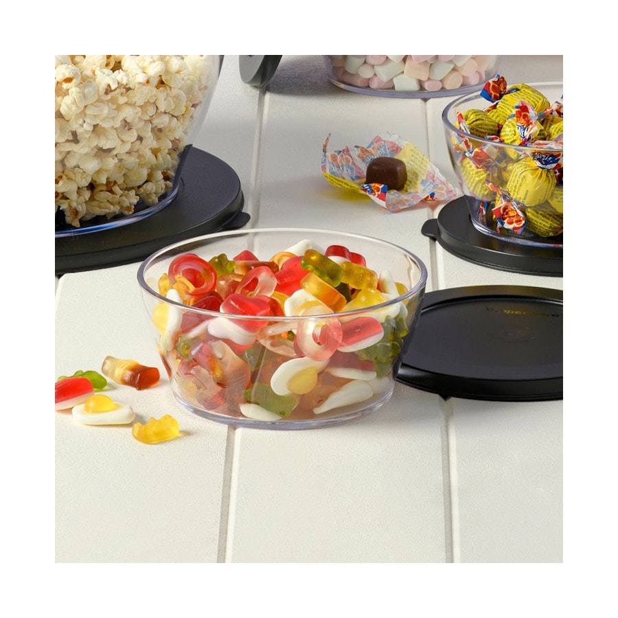 Tupperware Eco+ Clear Bowl 610ml Black Black