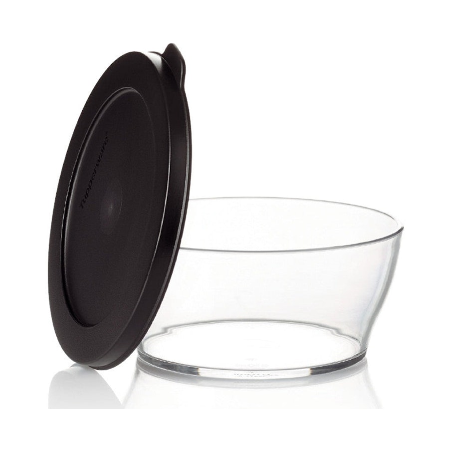 Tupperware Eco+ Clear Bowl 1.3L Black Black