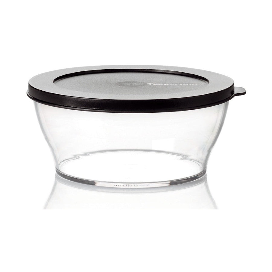 Tupperware Eco+ Clear Bowl 1.3L Black Black